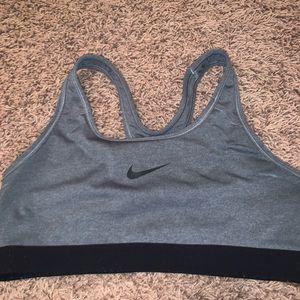 grey Nike Sports bra